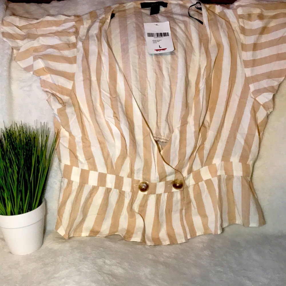Striped Cropped Shirt